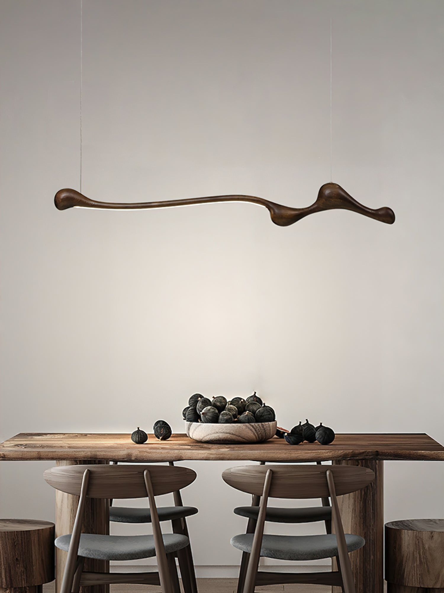 Alenor Wood Retro Pendant Lamp