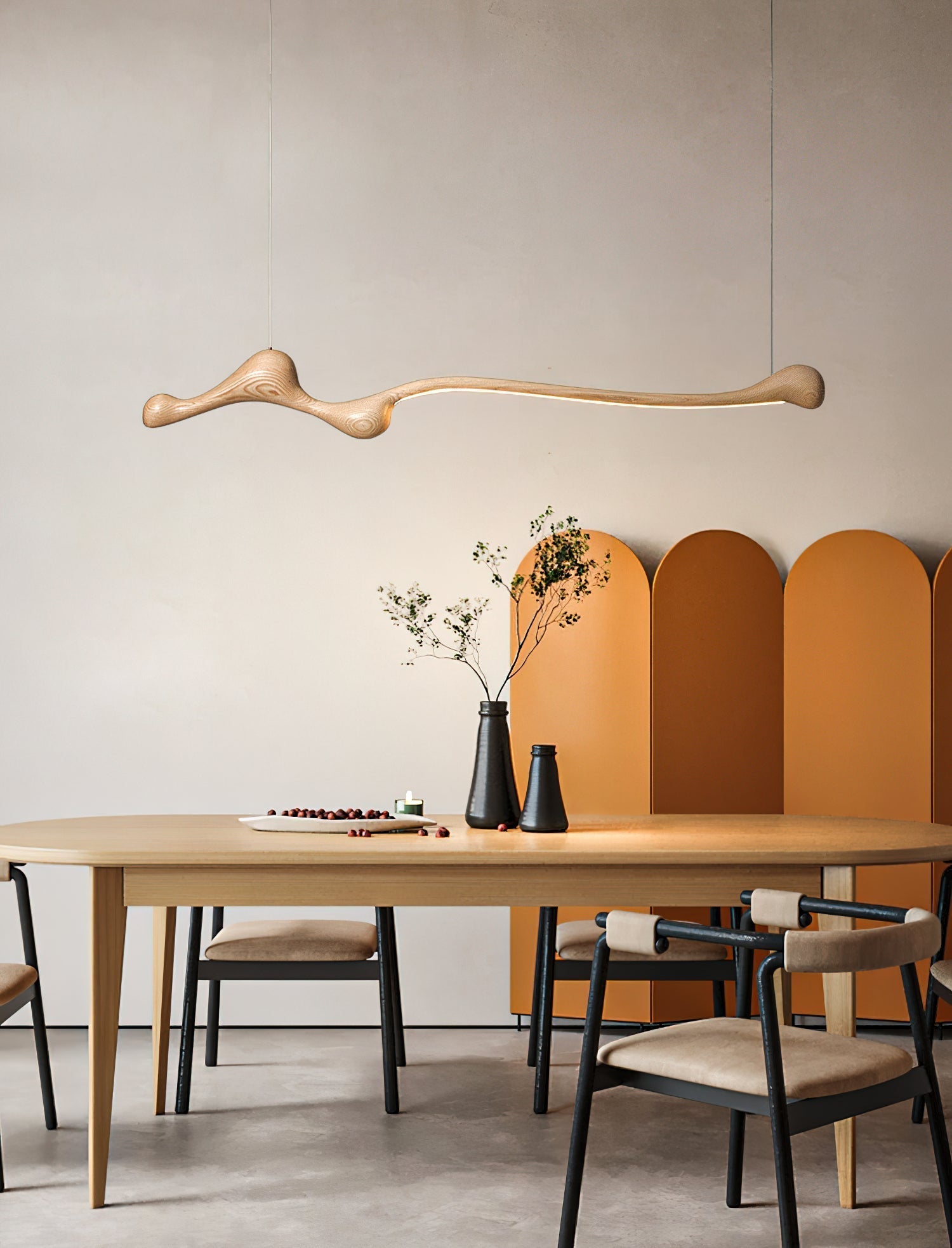 Alenor Wood Retro Pendant Lamp