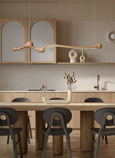Alenor Wood Retro Pendant Lamp