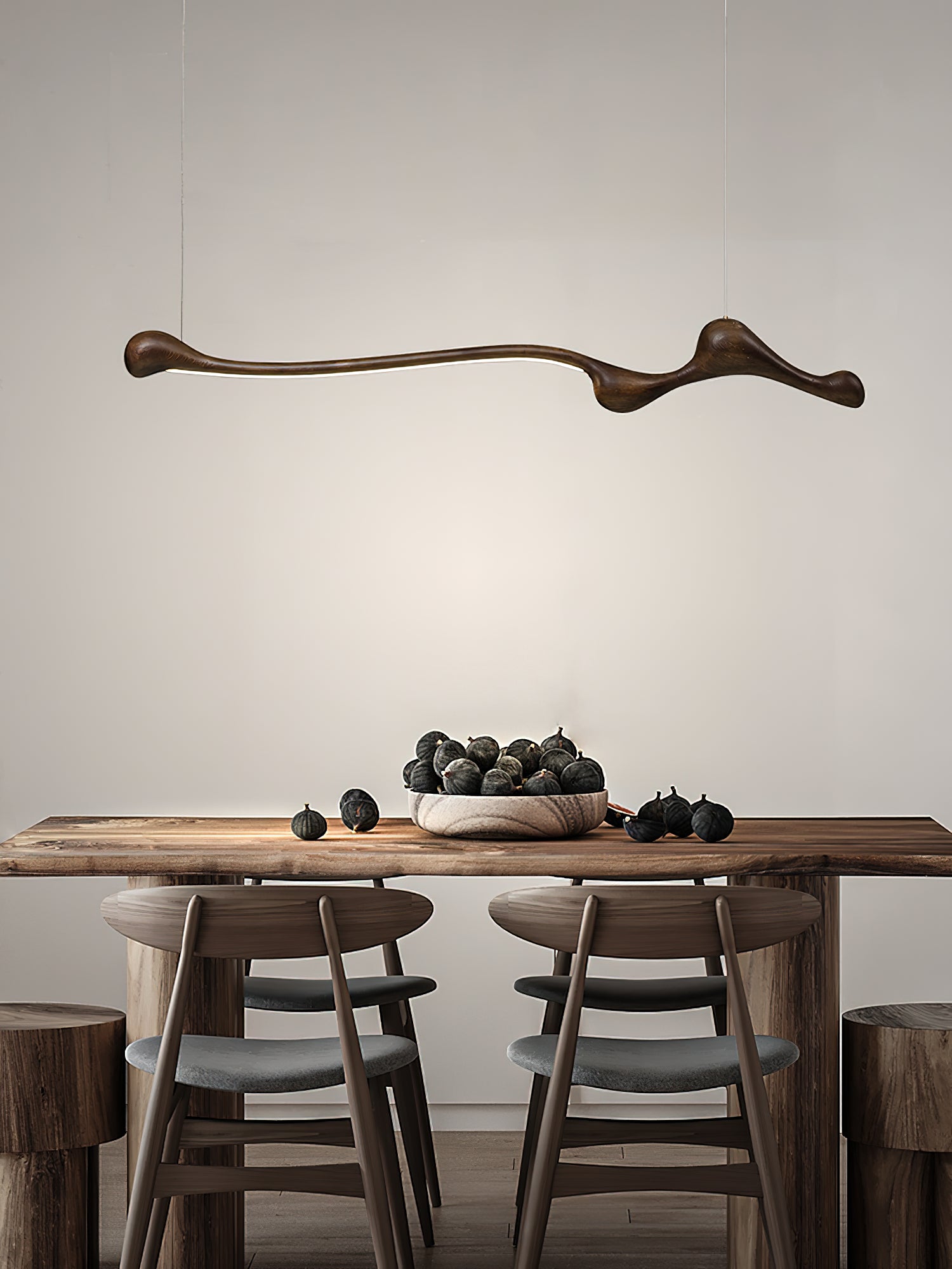 Alenor Wood Retro Pendant Lamp