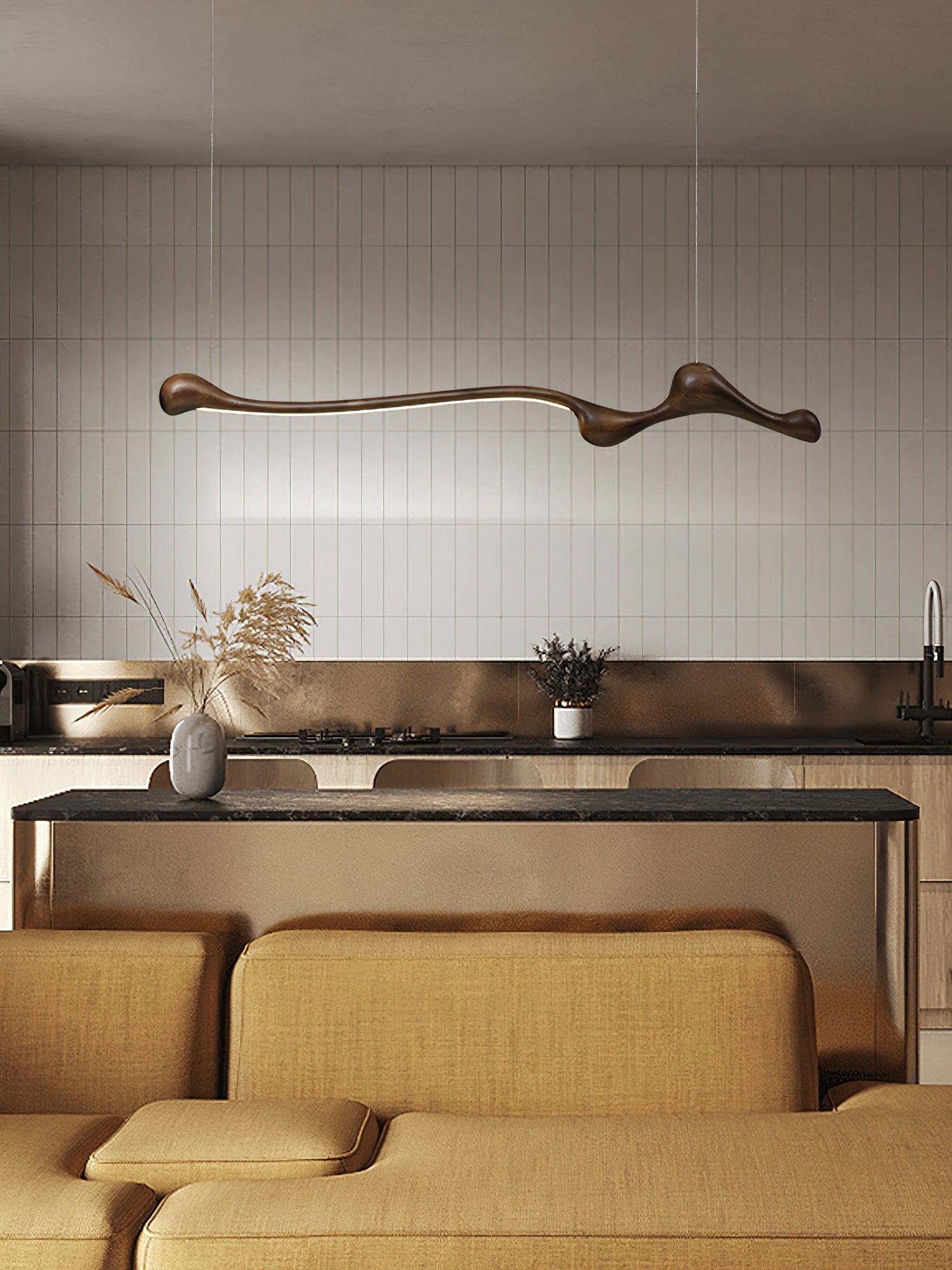 Alenor Wood Retro Pendant Lamp