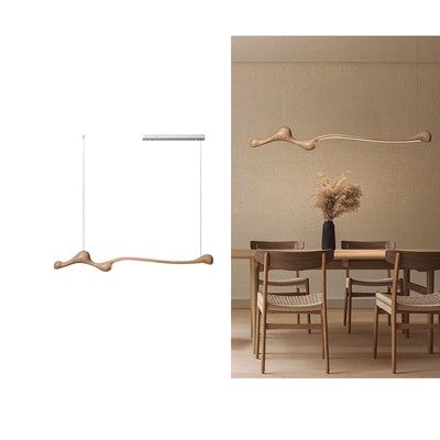 Alenor Wood Retro Pendant Lamp