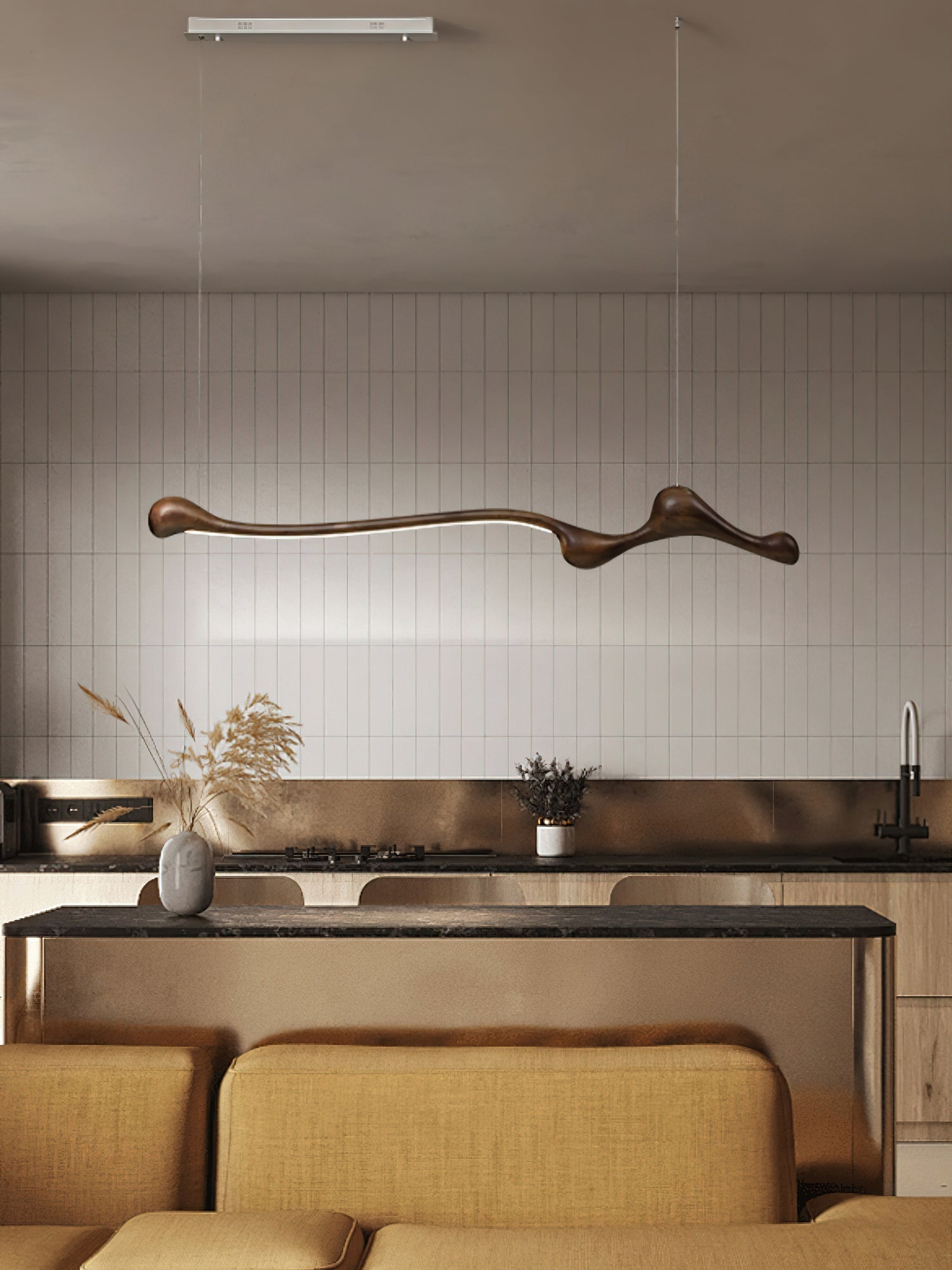Alenor Wood Retro Pendant Lamp