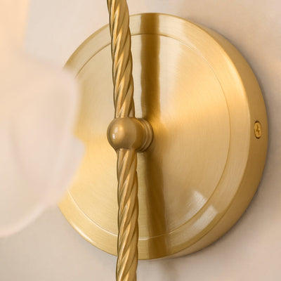 Celisenne Wall Sconce Brass Gooseneck Glass