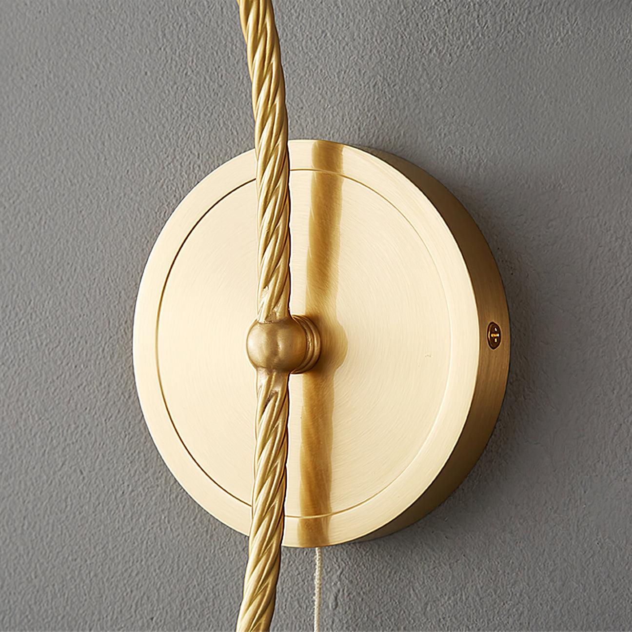Celisenne Wall Sconce Brass Gooseneck Glass