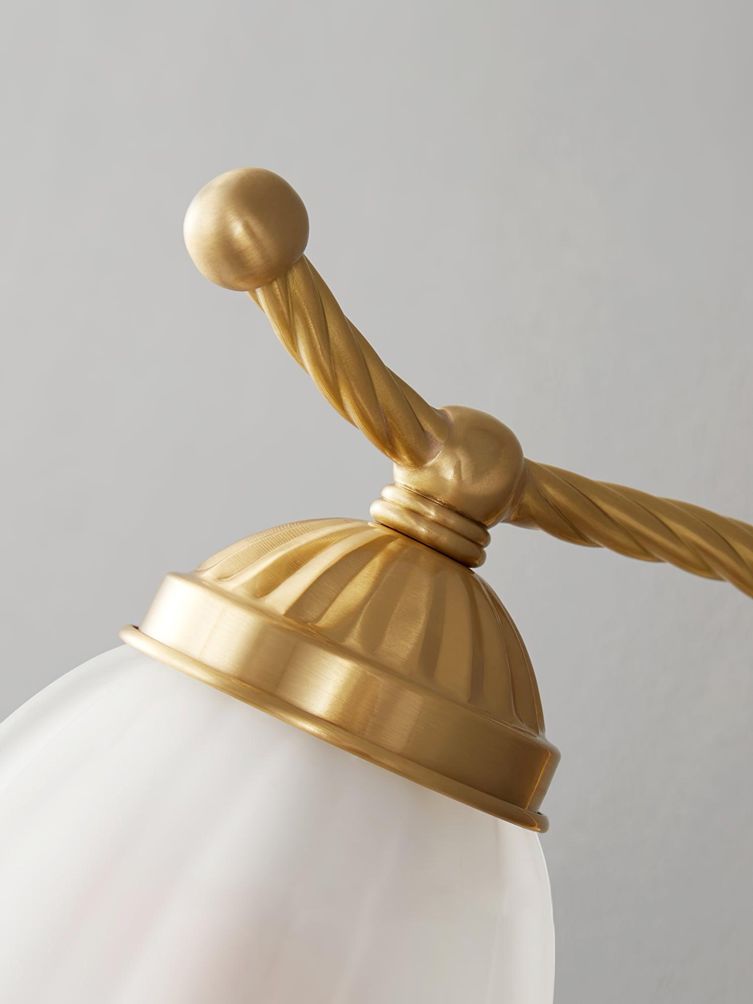 Celisenne Wall Sconce Brass Gooseneck Glass