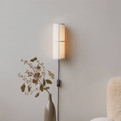 Seraniella Cylinder Nordic Art Plug-in Fabric Wall Lamp