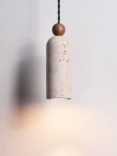 Cylinder Wood Bead Pendant Light