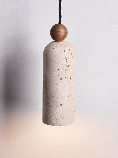 Cylinder Wood Bead Pendant Light