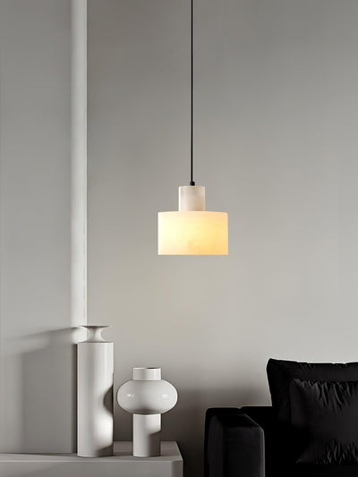 Alabaster  Pendant Lgiht Dual Cylindrical