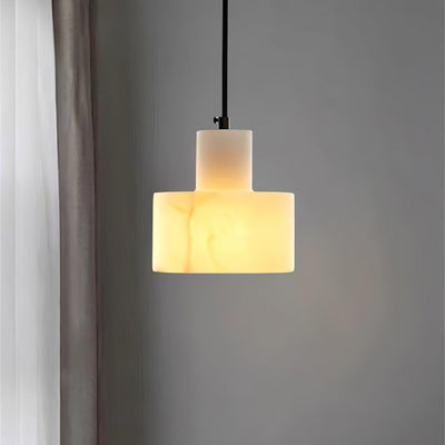 Alabaster  Pendant Lgiht Dual Cylindrical