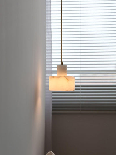 Alabaster  Pendant Lgiht Dual Cylindrical