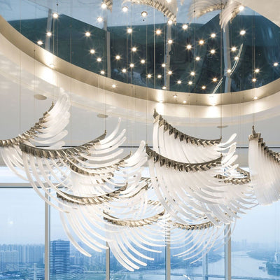 Eurrinia Glass Wing Cluster Chandelier