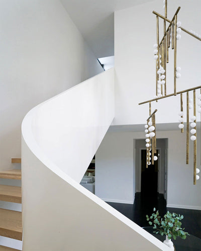 Miraview Brass Glass Drop Chandelier
