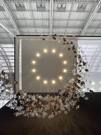 Nephele Crystal Leaf Chandelier