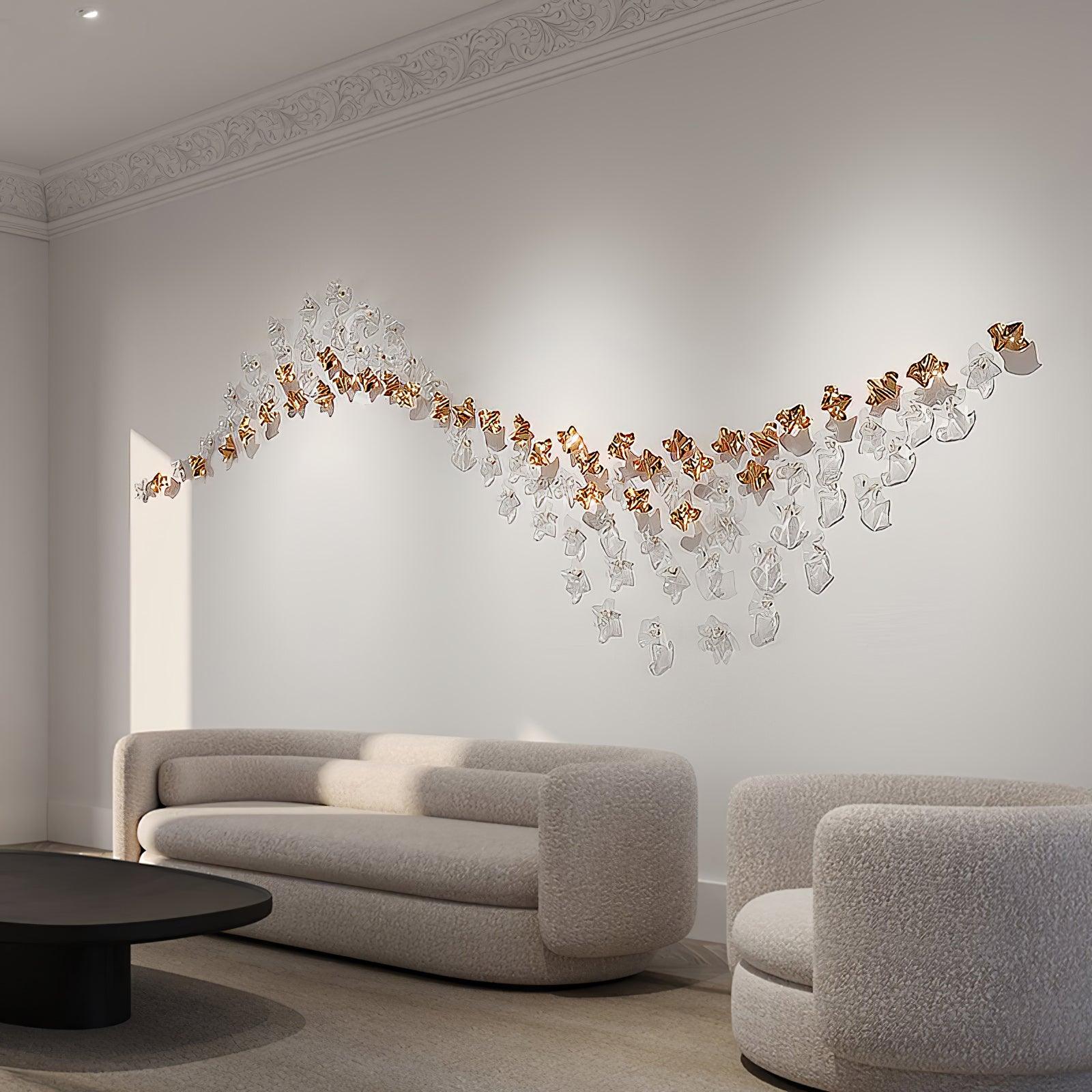 Nephele Crystal Leaf Chandelier