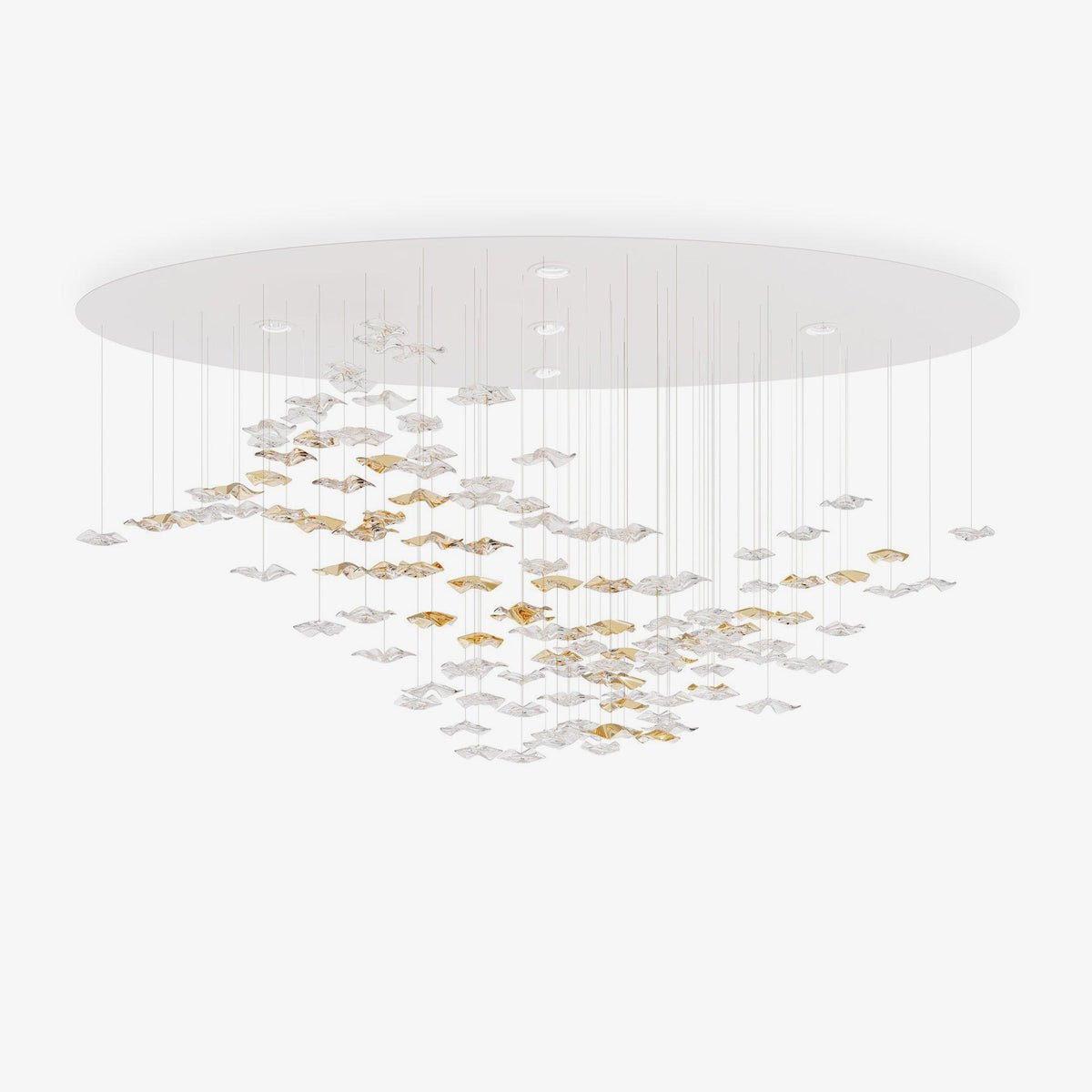 Nephele Crystal Leaf Chandelier