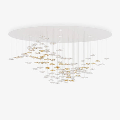 Nephele Crystal Leaf Chandelier