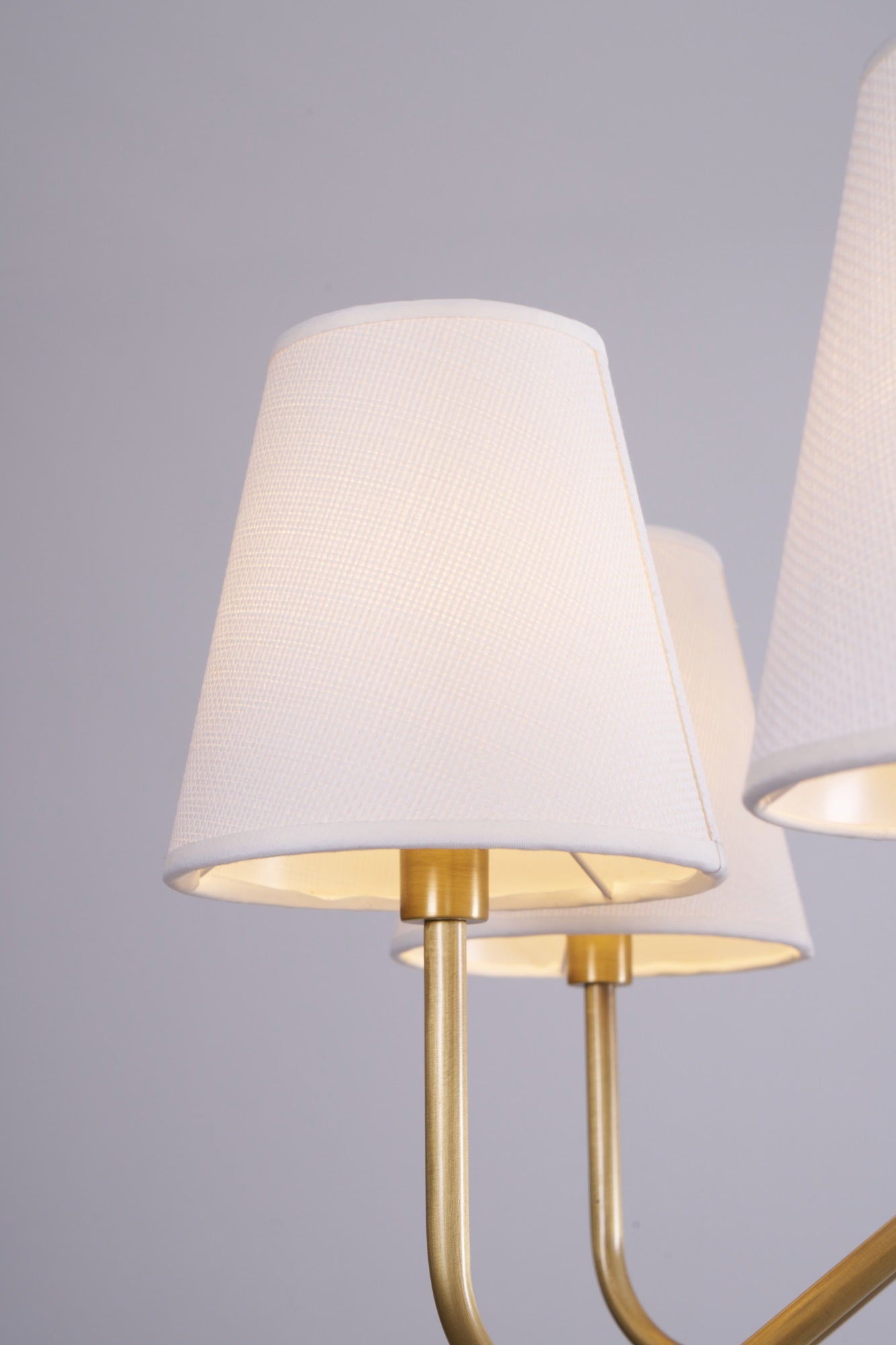 Viraean Vintage Industrial Brass Fabric Chandelier