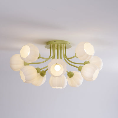 Zenorarae Elegance Matcha Glass Ceiling Lamp