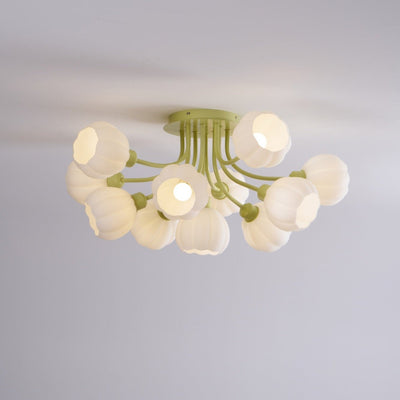 Zenorarae Elegance Matcha Glass Ceiling Lamp