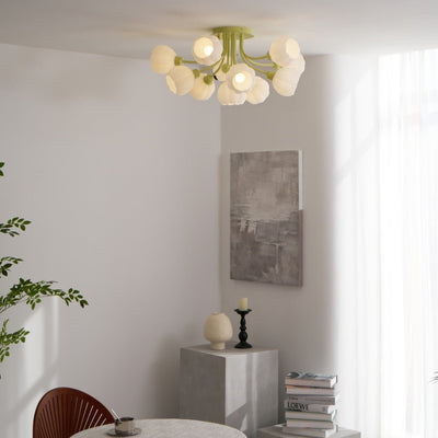 Zenorarae Elegance Matcha Glass Ceiling Lamp