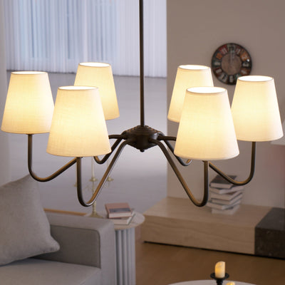 Aurvarira Lumos Classic Black Fabric Chandelier