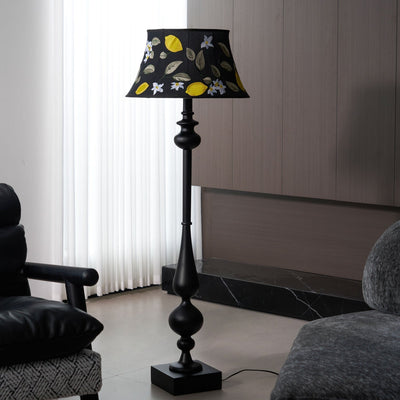 Floren Wood Fabric Classic Floor Lamp