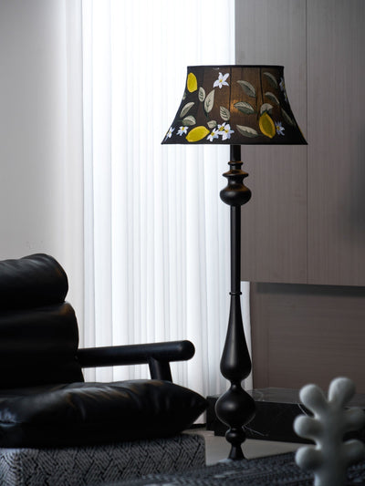 Floren Wood Fabric Classic Floor Lamp