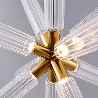 Tika Pendant Lamp Crystal Cylinder Cipher Contemporary