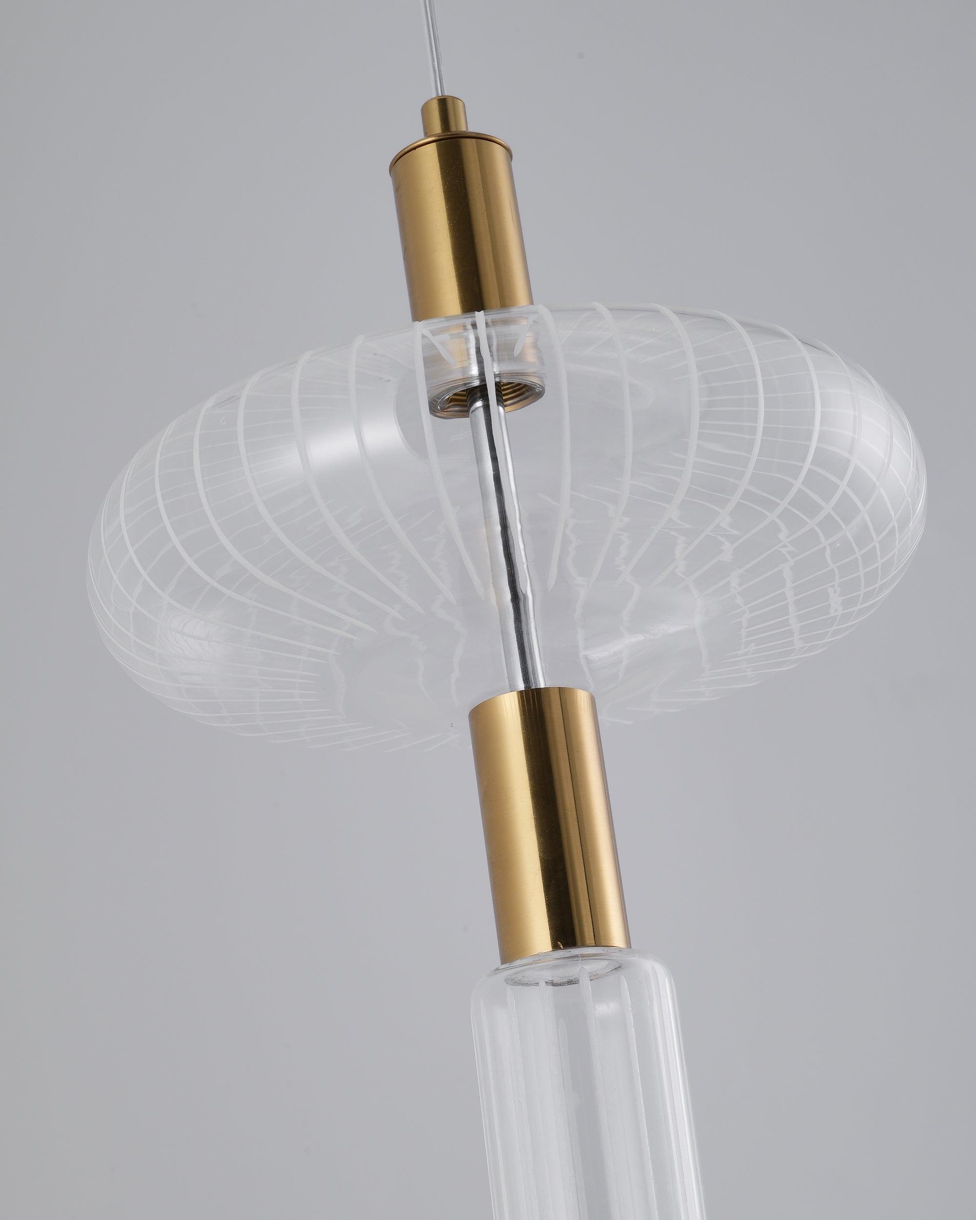 Tika Pendant Lamp Crystal Cylinder Cipher Contemporary