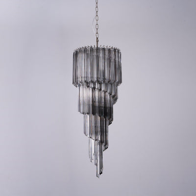 Velarella Chandelier Smoked Glass Spiral