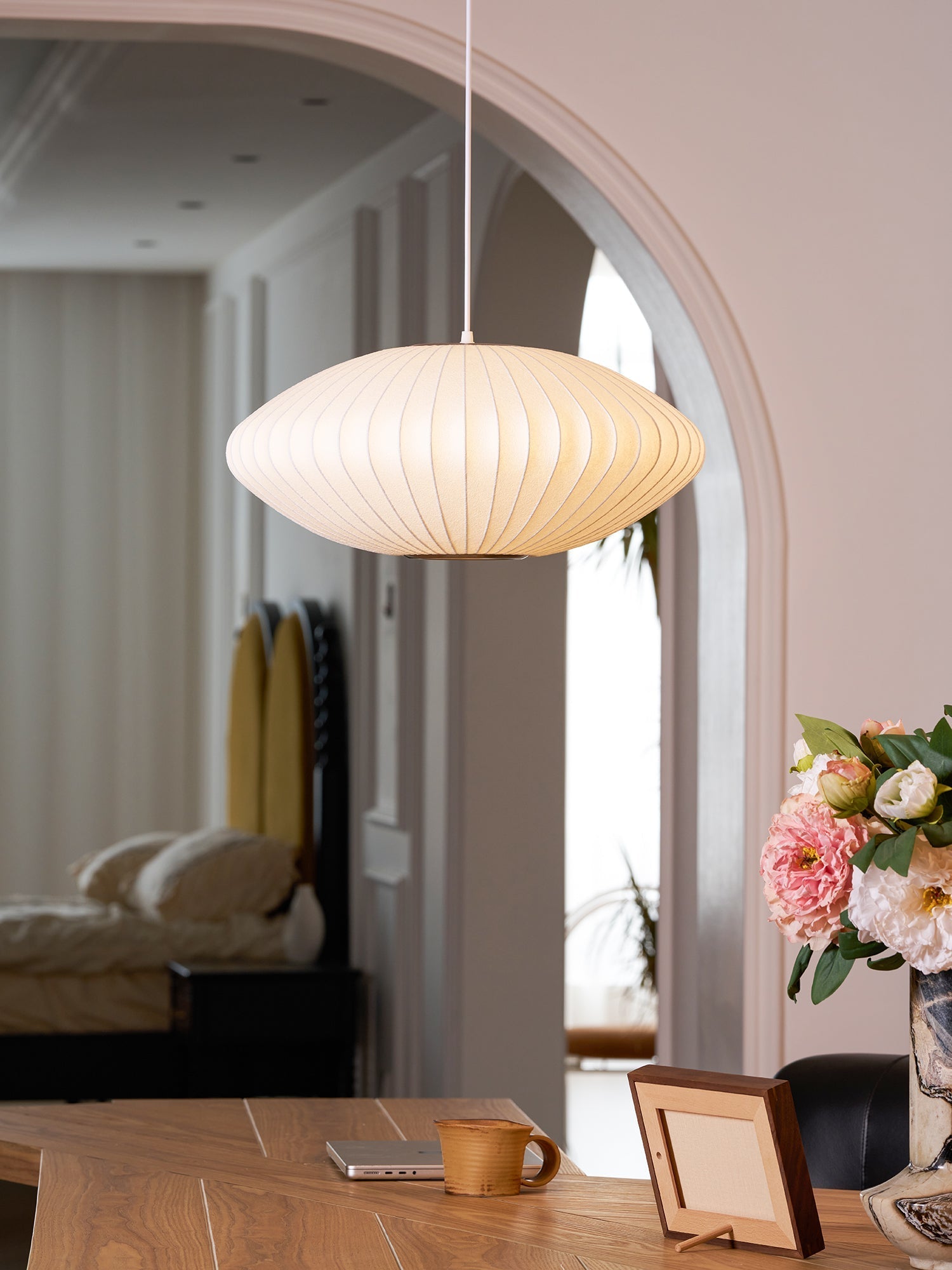 Nebula Bubble Mulberry Silk Pendant Lamp - Neutral Decor