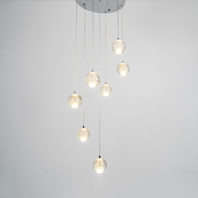 Crystal Bubble Cluster Pendant Light