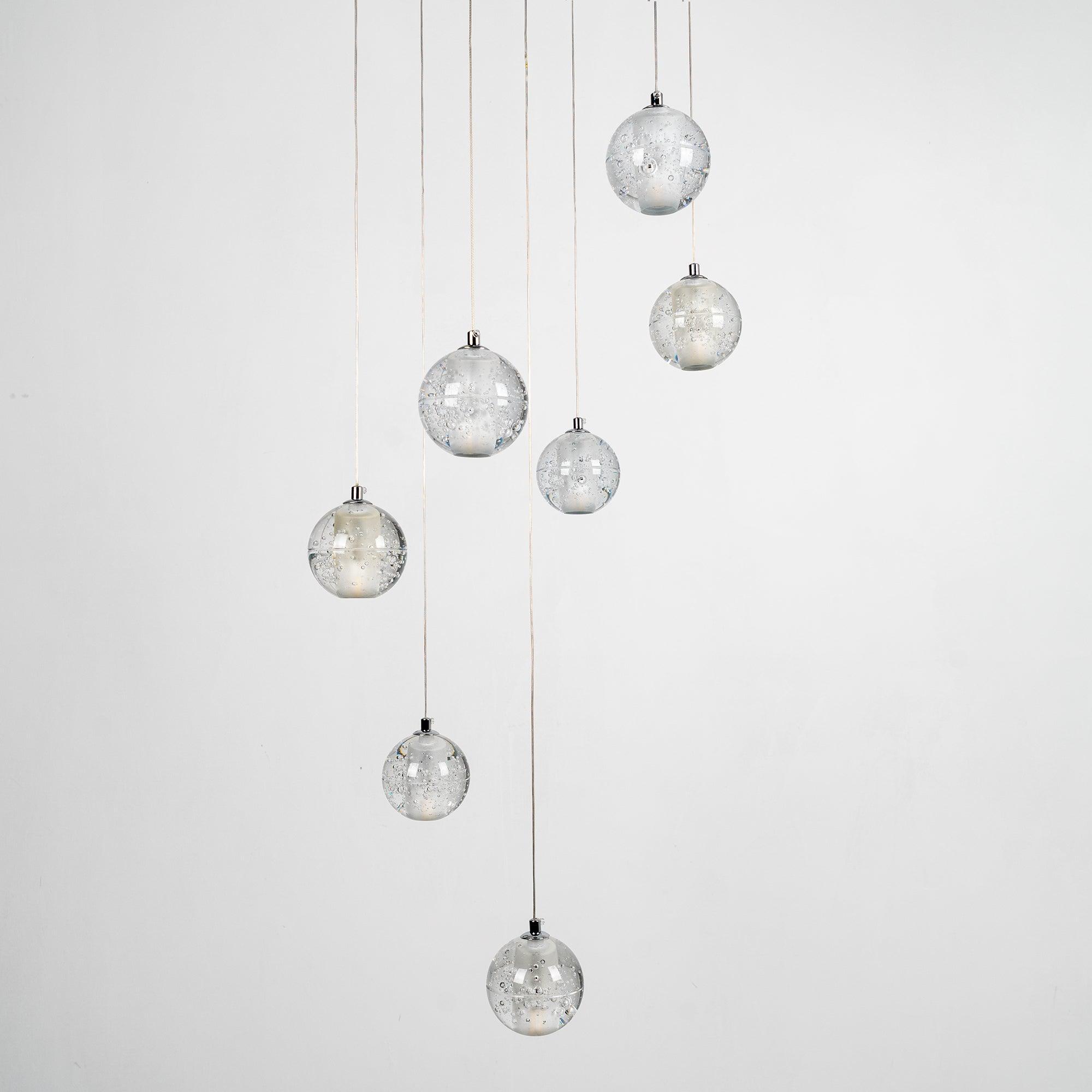 Crystal Bubble Cluster Pendant Light