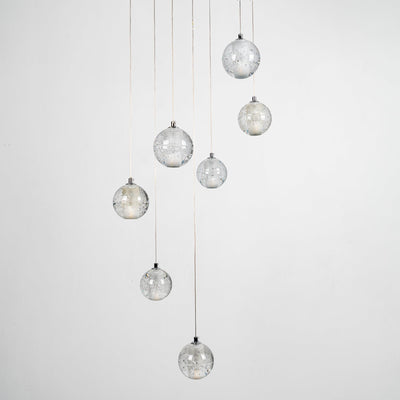 Crystal Bubble Cluster Pendant Light