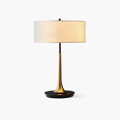 Cepharil Luxe Brass Fabric Desk Lamp