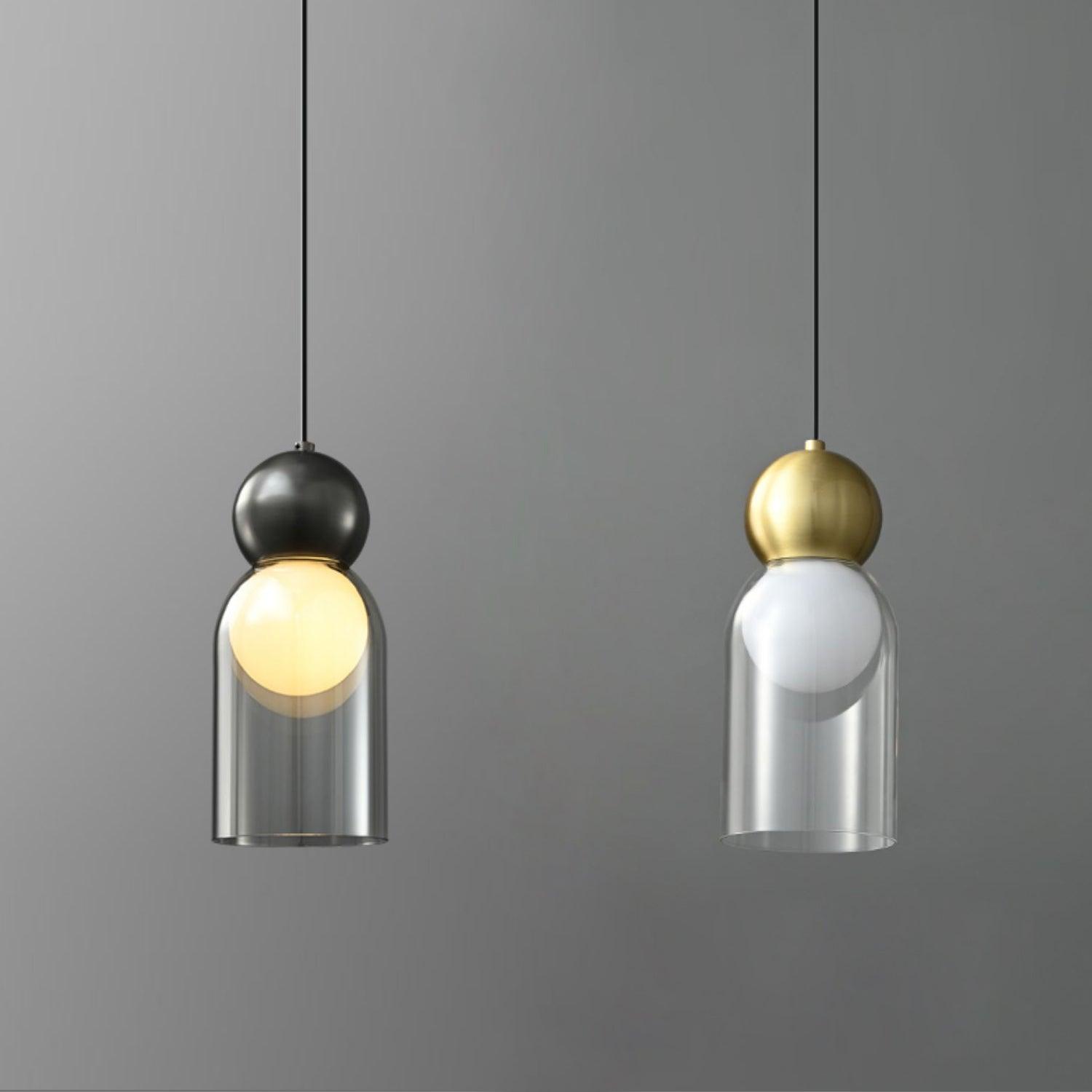 Veloina Pendant Lamp Brass Glass Nordic Geometric