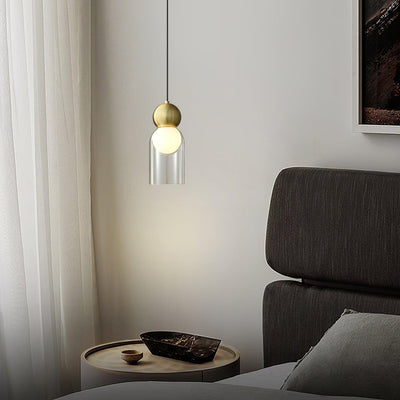 Veloina Pendant Lamp Brass Glass Nordic Geometric