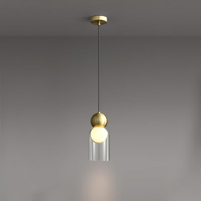 Veloina Pendant Lamp Brass Glass Nordic Geometric