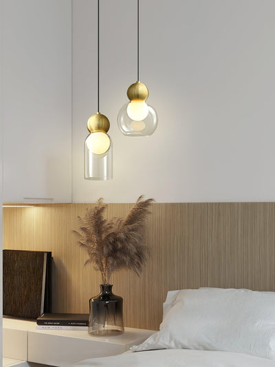 Veloina Pendant Lamp Brass Glass Nordic Geometric