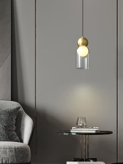 Veloina Pendant Lamp Brass Glass Nordic Geometric