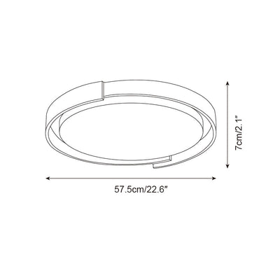 Juvio Minimalist Round Travertine Ceiling Light - Neutral Decor