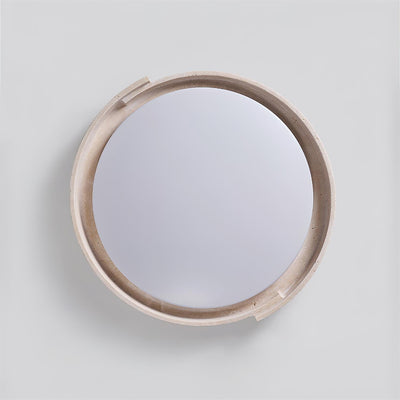 Juvio Minimalist Round Travertine Ceiling Light - Neutral Decor