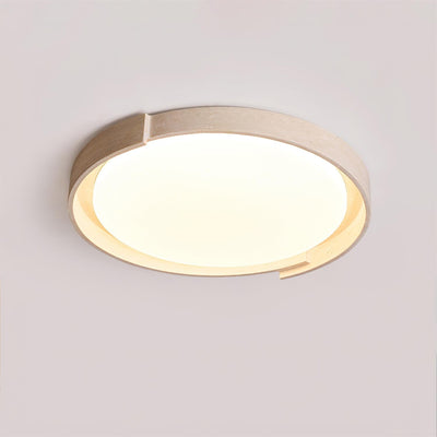 Juvio Minimalist Round Travertine Ceiling Light - Neutral Decor