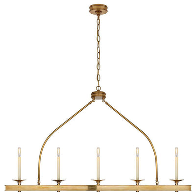 Ripple Modern Minimalist Classic Linear Brass Chandelier - Neutral Decor