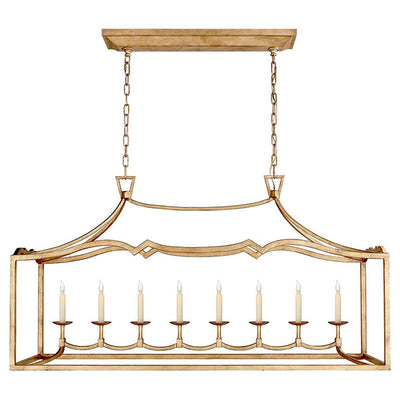 Ripple Modern Minimalist Classic Linear Brass Chandelier - Neutral Decor