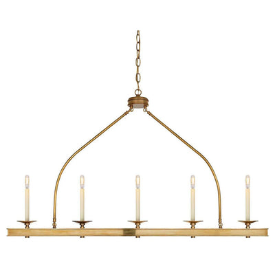 Ripple Modern Minimalist Classic Linear Brass Chandelier - Neutral Decor