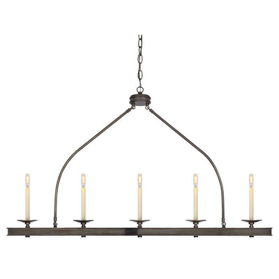 Ripple Modern Minimalist Classic Linear Brass Chandelier - Neutral Decor