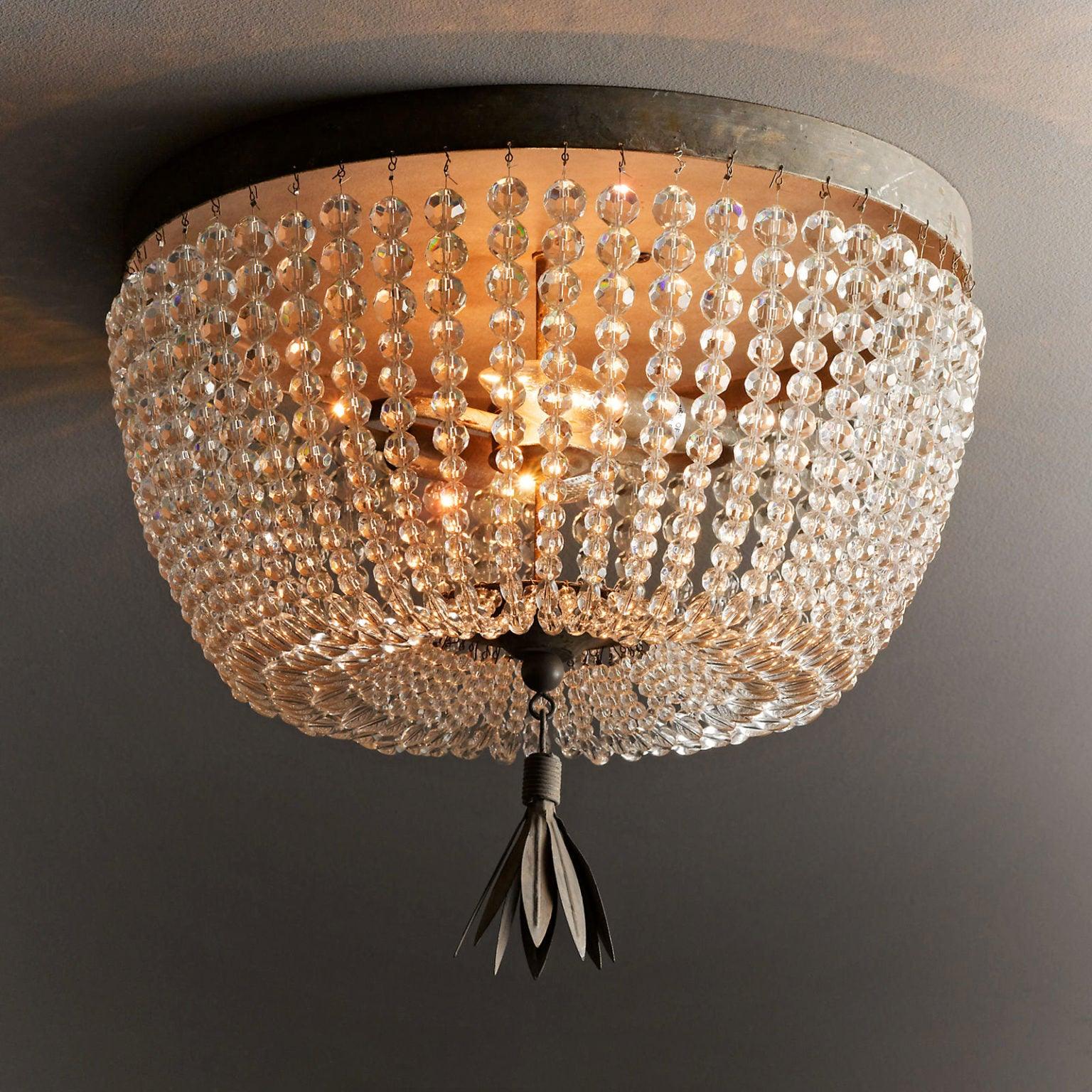 Farlan Ceiling Lamp with Crystal Bead Strands Luxury